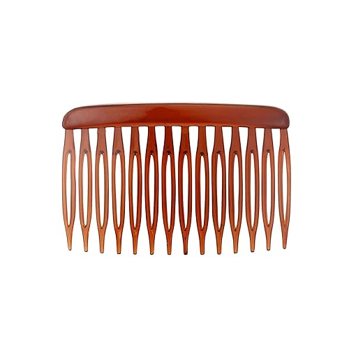 Miniatura 6 de Lawie Paquete de 50 peines de plástico pequeños de plástico transparente blanco y negro, 14 dientes, pinzas deslizantes para el cabello para