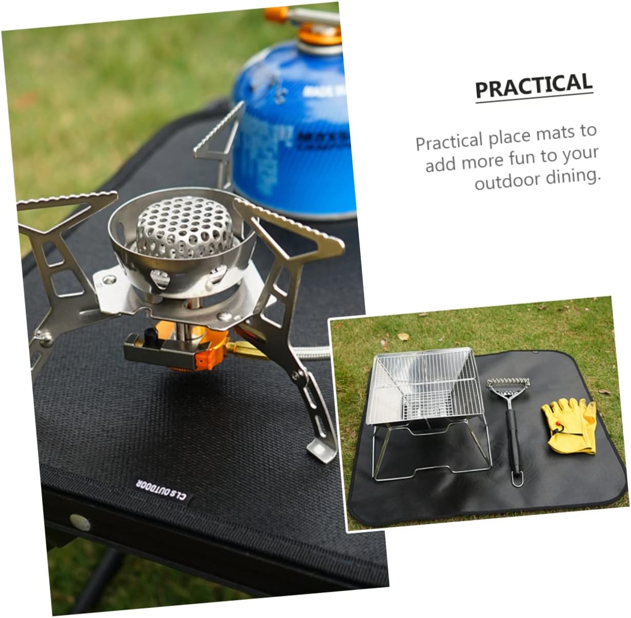 Outdoor Fireproof Mat Foldable Heat Insulated BBQ Pad for Camping Lightweight Durable Fire Resistance Blanket for Safe Outdoor Cooking Easy to Clean Portable