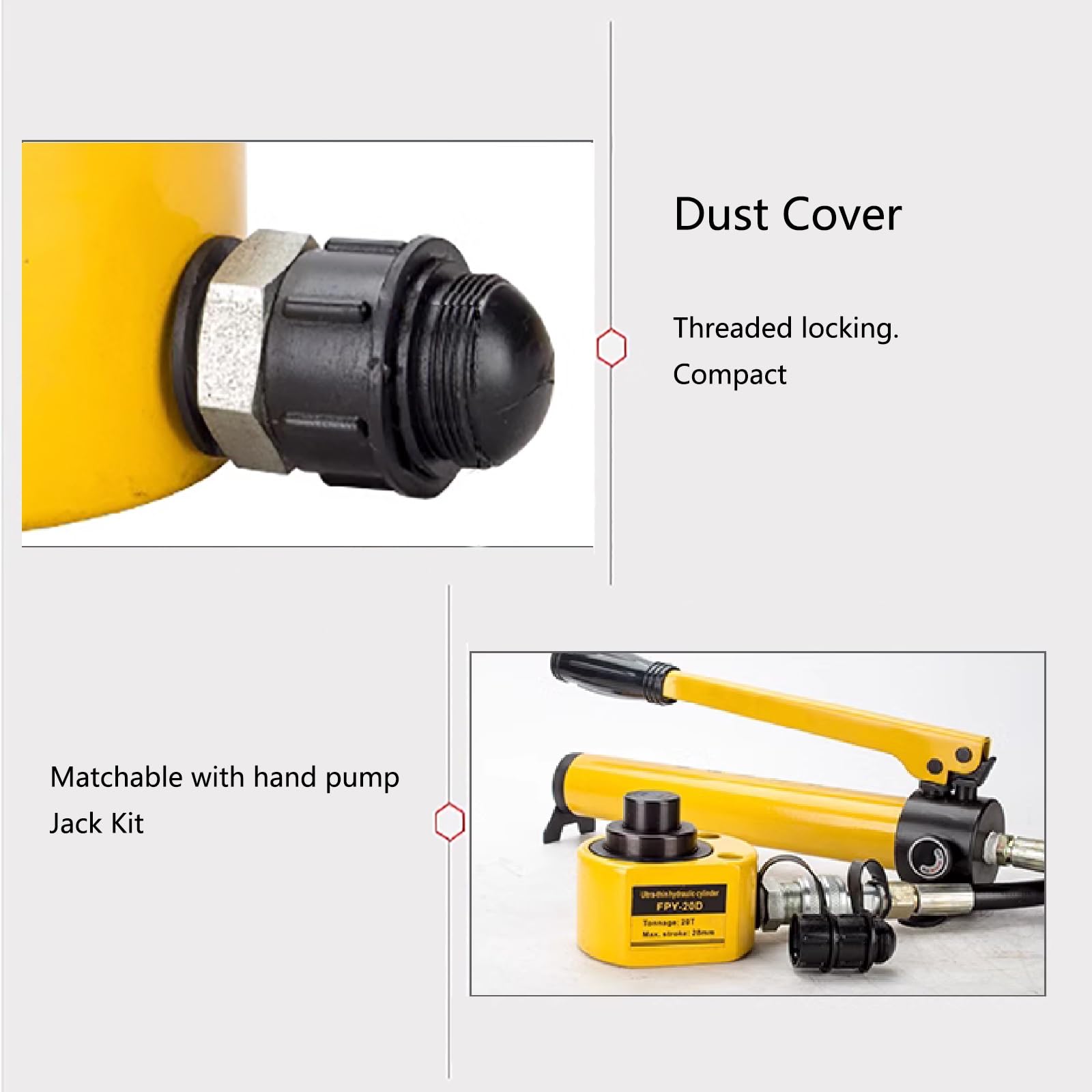 Amazon.co.jp: 薄型油圧ジャッキパワーキット、手動油圧ハンドポンプ