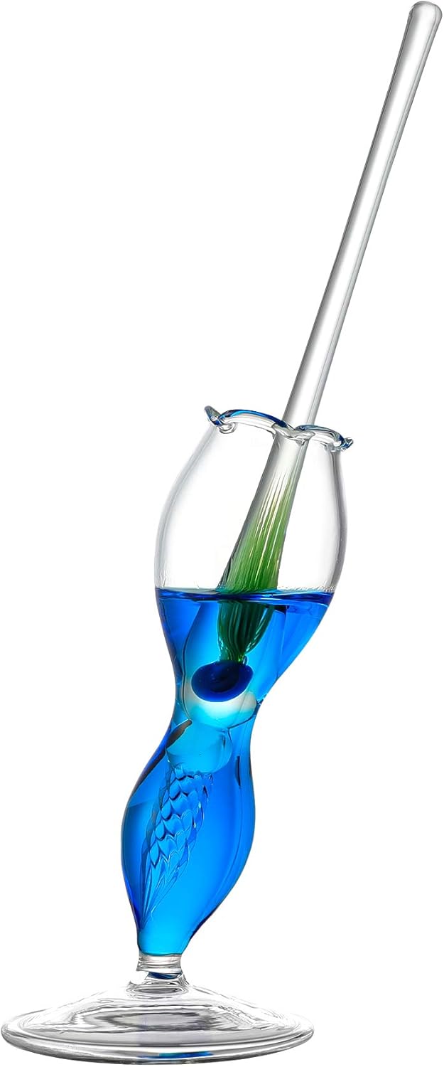 Molshine Glass Dip Pen Washing Holder Inkwell,Crystal Diped