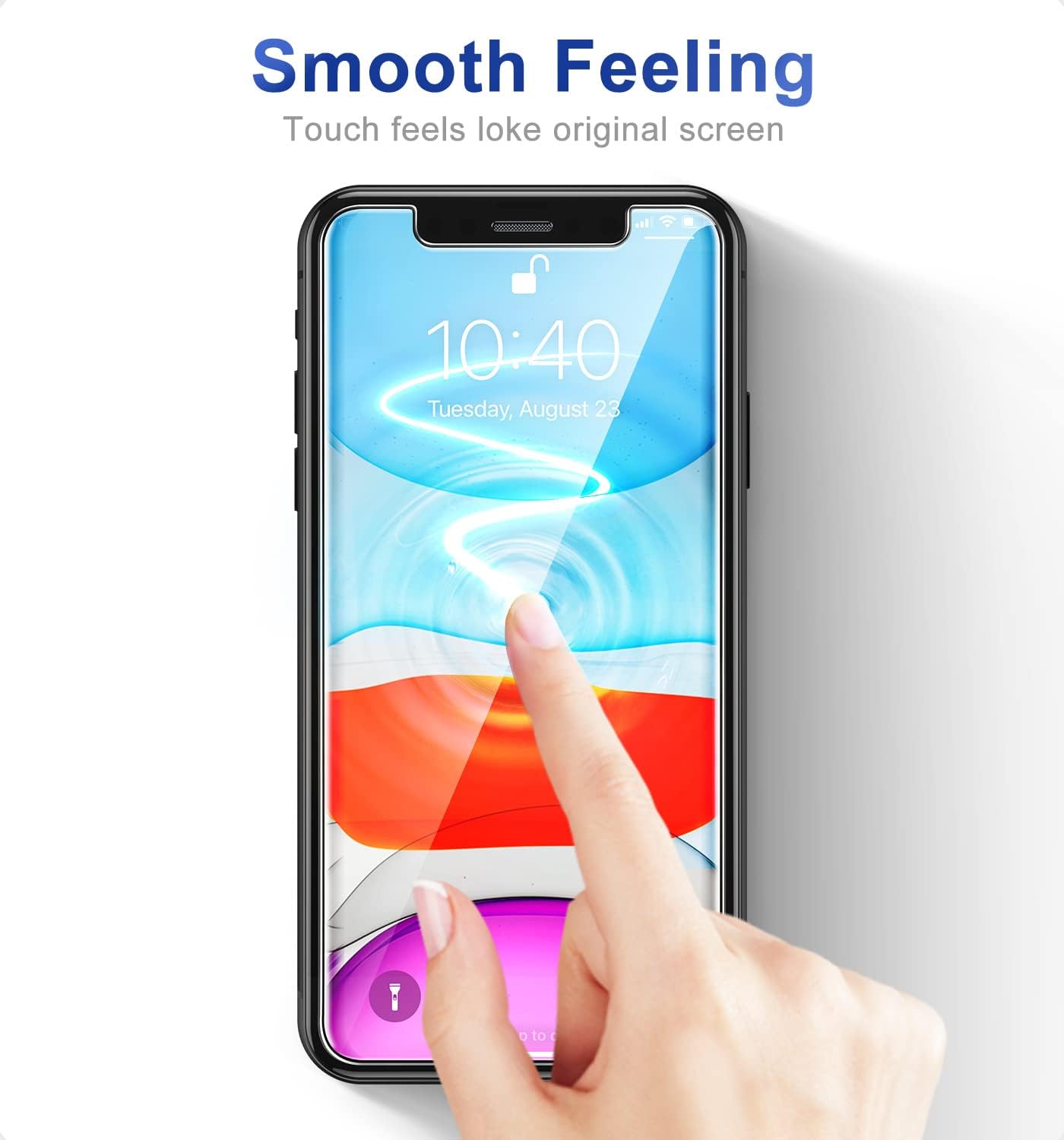 CANSHN 3 Pack Screen Protector for iPhone XR and iPhone 11 Tempered Glass with Easy Installation Frame - Anti-Scratch - Case Friendly - HD Clear Film for iPhone XR/11 6.1 Inch