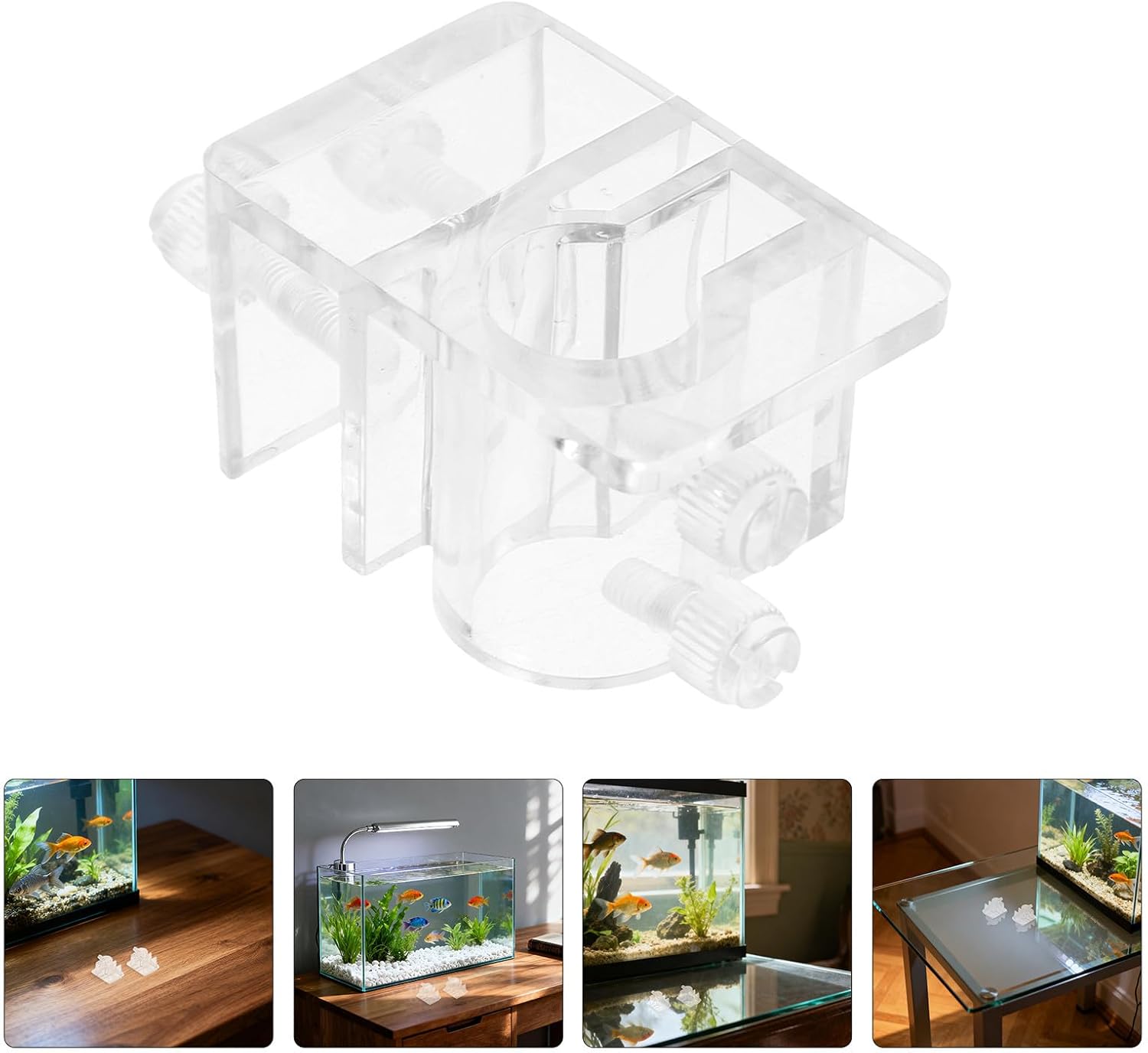 Fish Tank Tube Holder Clamp Acrylic Aquarium Filter and Pump Hose Maintenance 6pcs for Effortless Maintenance Water Pipe Clip Universal Compatibility for Aquarium Care