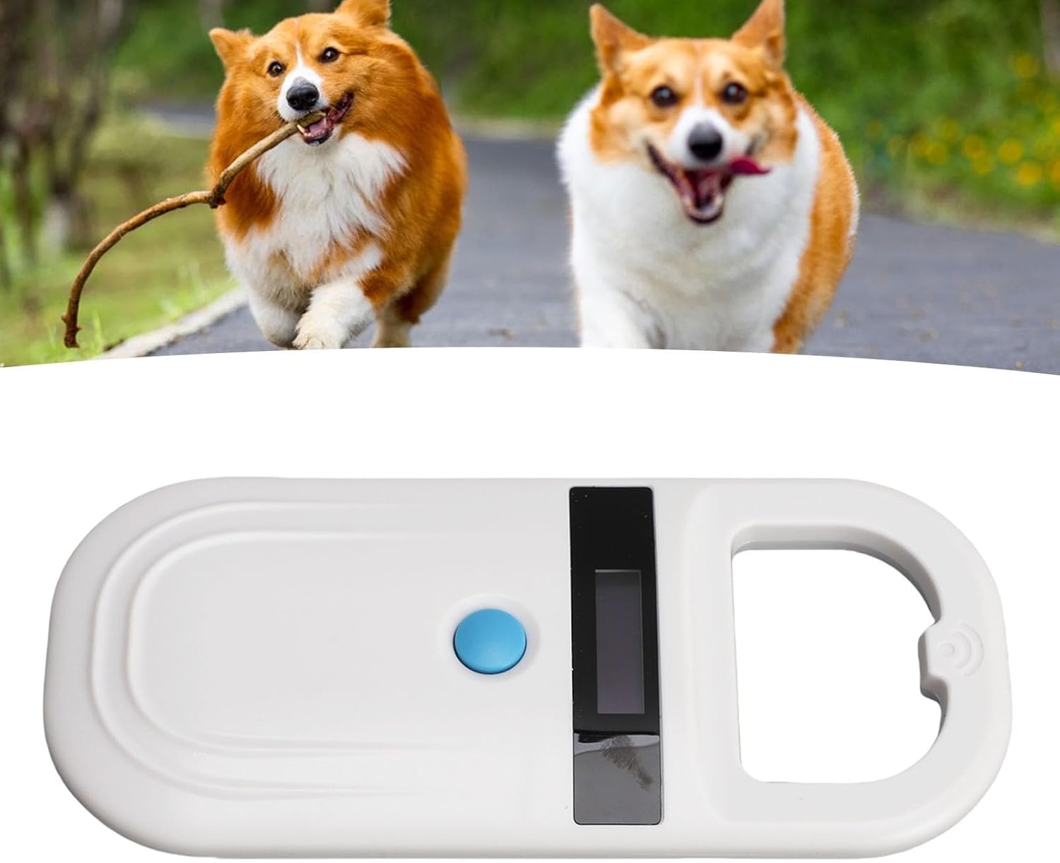 Handheld Microchip Scanner for Pets, Rechargeable Bluetooth Animal Chip Reader with 1000 Record Storage, Supports EMID & FDXB, High Brightness OLED Display (Style 1)