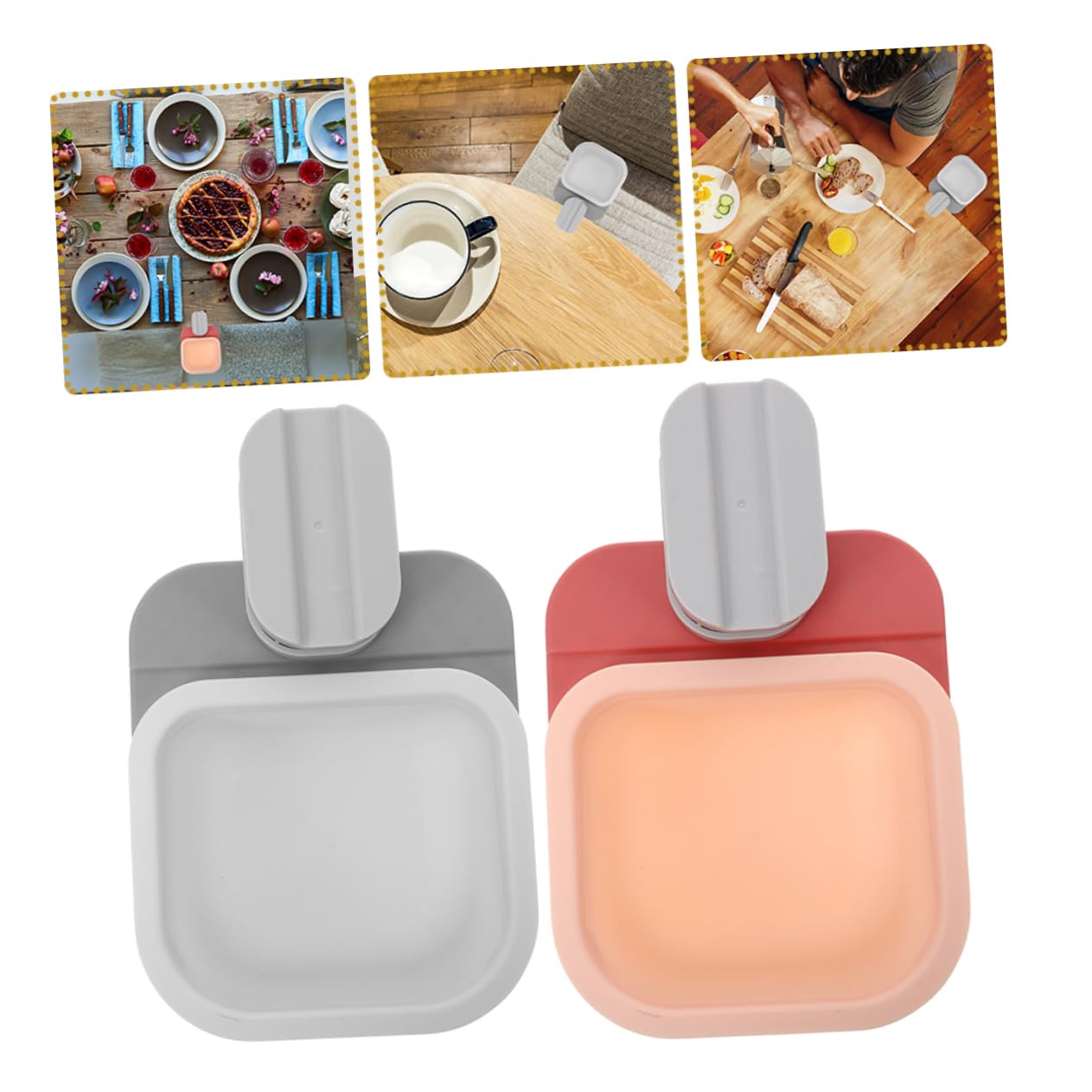 Hemobllo Rotatable Clip-On Trash Can 2-Piece Set Small Sundry Storage Box Compact Design for Desk and Home Use for Kitchen and Office Organization