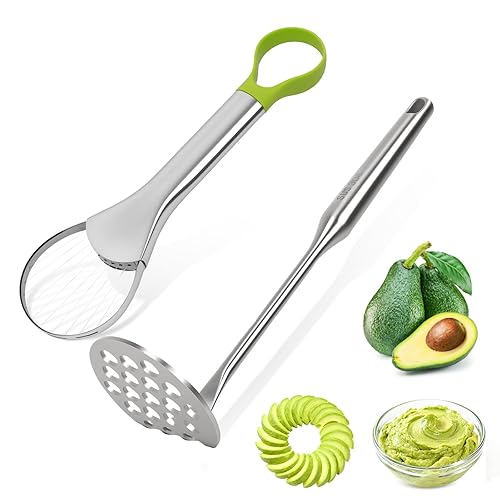 Avocado Slicer,Stainless Steel Avocado Slicer Tool and Avocado Masher,Quickly Slices
