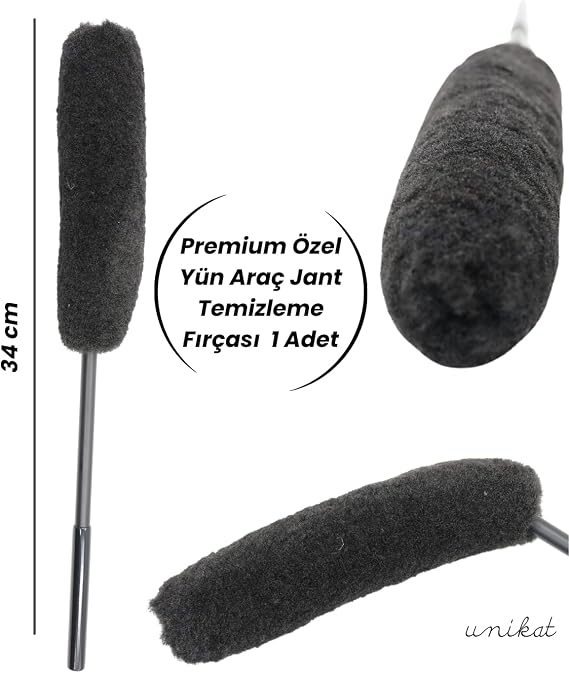 Yün Araç Jant Temizleme Fırçası Premium 34 cm 1 Adet