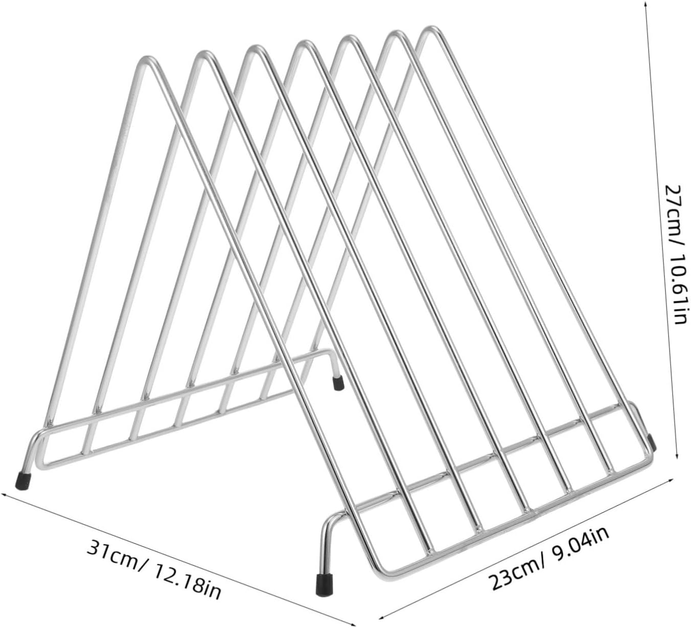 Ciieeo Sturdy Stainless Steel Cutting Board Rack Capacity Kitchen Storage Organizer for Pizza Boards Pot Lids Corrosion Resistant Wear Resistant Space Saving Holder