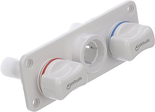 Miniatura 2 de Whale RT2498 Elegance - Grifo combinado/ducha, mezclador de mano extraíble, agua fría y caliente, manguera de 5.5 pies, ABS blanco