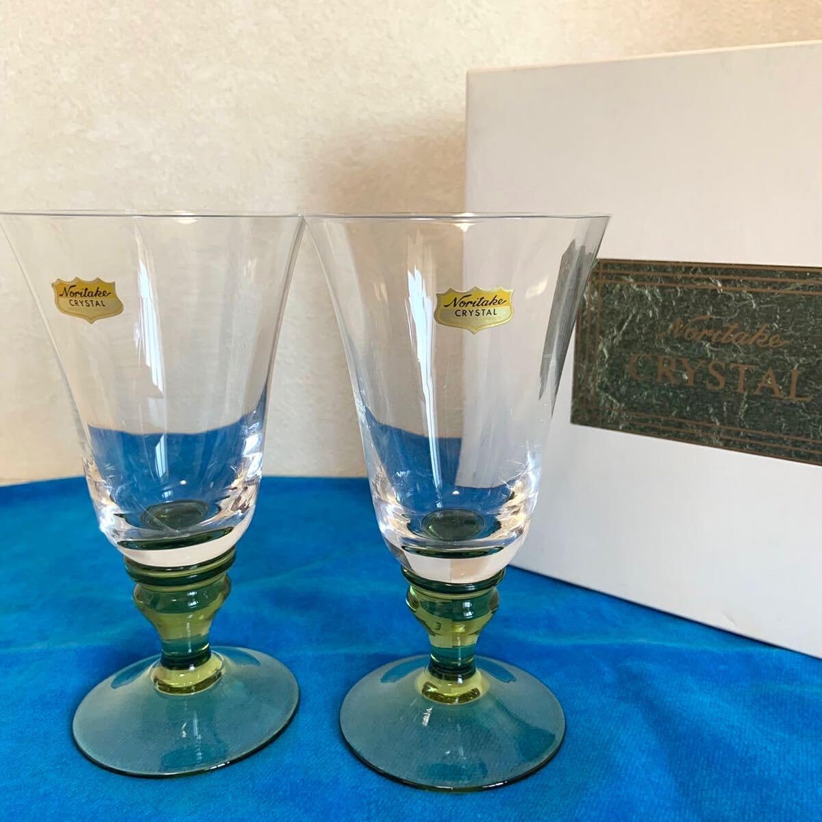 Amazon | ノーブランド品 NoritakeノリタケCRYSTALワイングラス2客