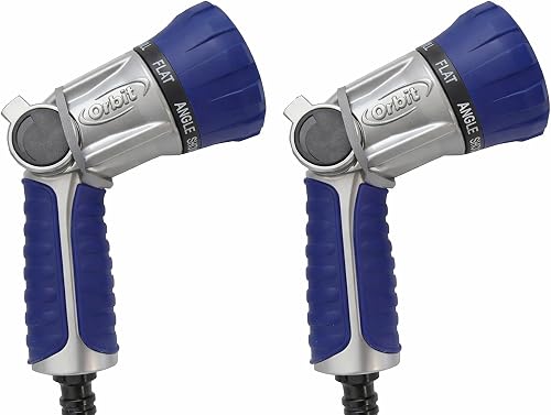 2-Pack Orbit 26700 8-Jet Max Watering Gun, Multi-Pattern Heavy-Duty Garden Hose Nozzle, 30% Increased Flow Rate