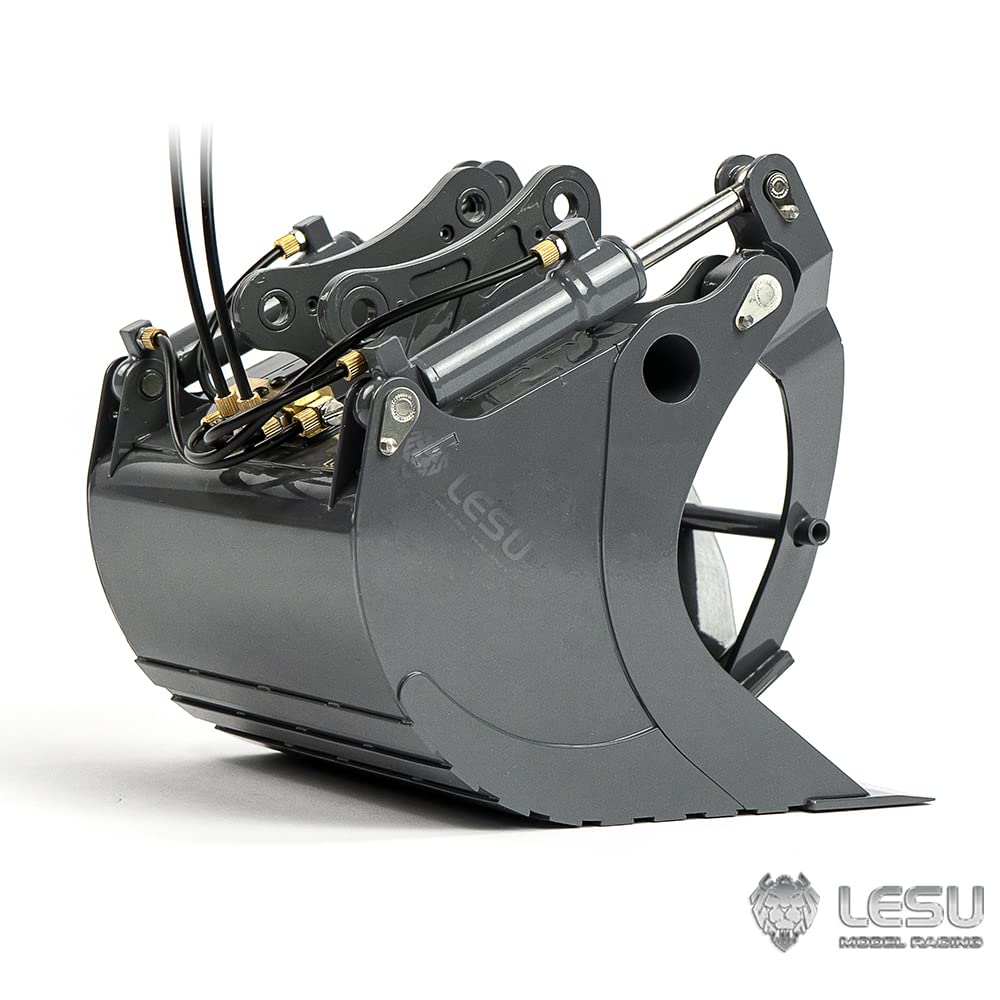 1/14 Metal pintado cubo de agarre para LESU ET35 excavadora RC hidráulica modelo piezas