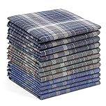 Ohuhu Mens Handkerchiefs, 12 Pack Men's Handkerchiefs, Handkerchiefs for Men Cotton, 100% Cotton Classic Pocket Handkerchief for Weddings, Prom, Celebration, Gift for Men