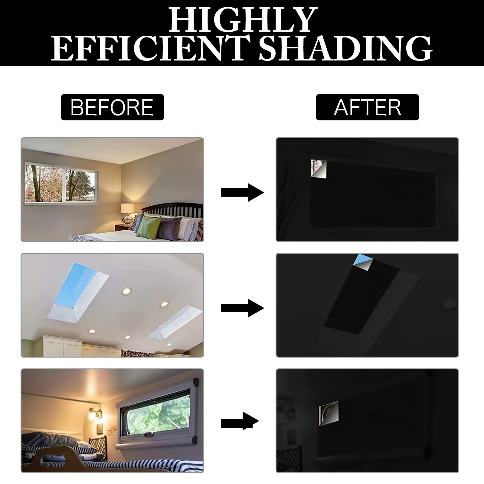 Wlleoaa Temporary Blackout Blinds, Magnetic Blackout Blinds Stick On 100X150CM, 100% Blackouts Blind Curtain - Image 4