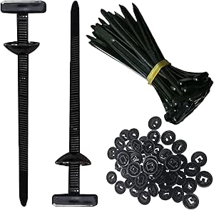 100 Pack Nylon Universal Cable Tie Buckle, Heavy Duty Universal Self