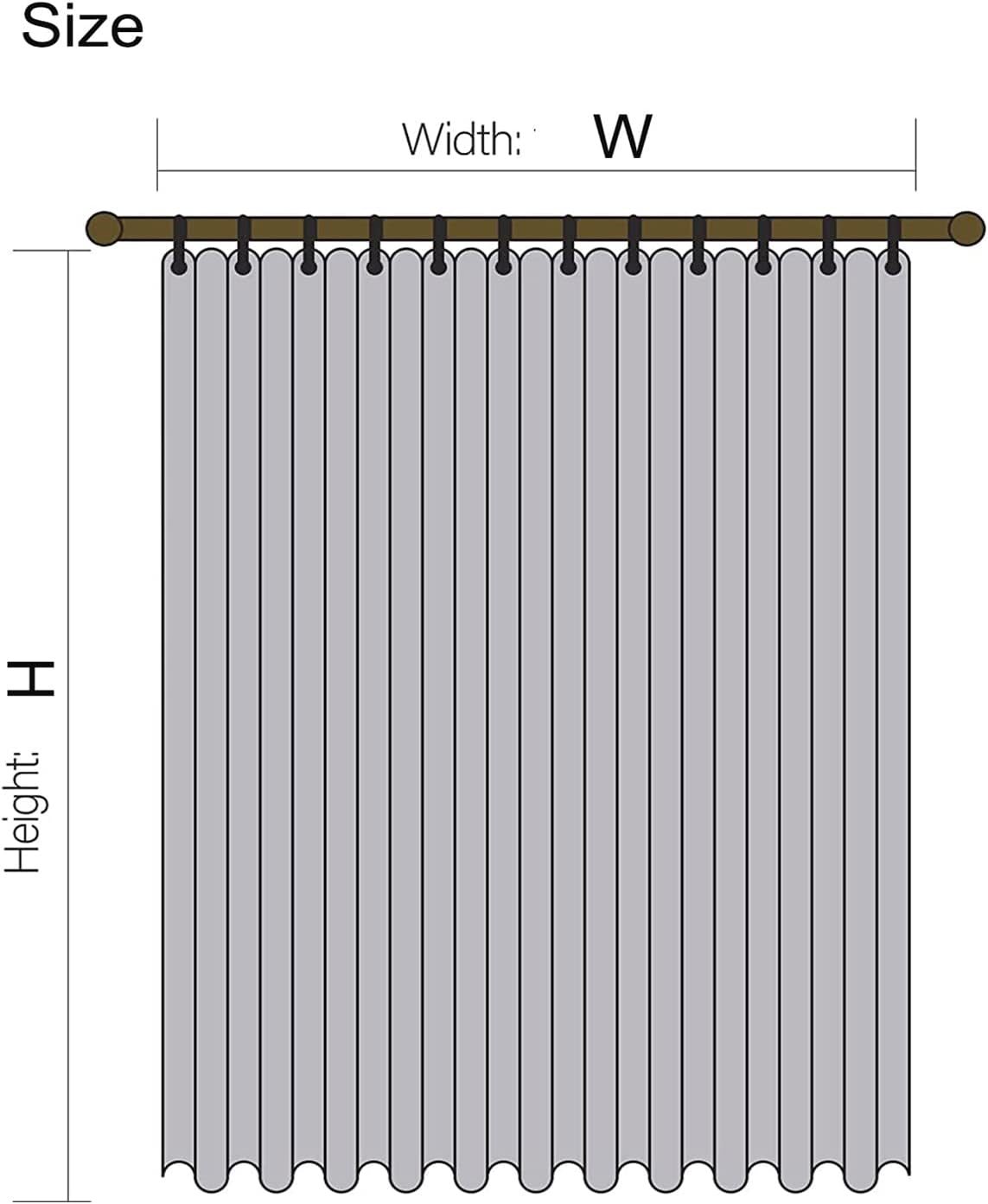 RevLie 1 Panels Outdoor Curtain Waterproof Sunshade Blackout Curtains Garden Windproof Thermal Insulated Eyelet Privacy Curtain for Patio Gazebo Pergola Porch Yard Beige,95 * 112 inchs（W*H）