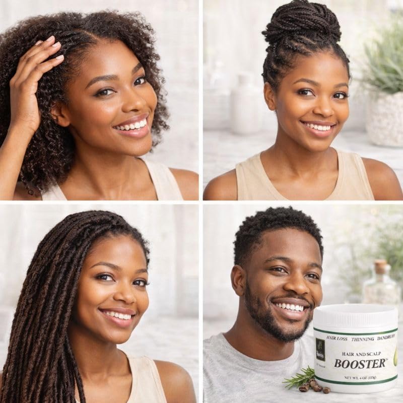 Miniatura 4 de Hairobics - Potenciador de cabello y cuero cabelludo, producto natural para el crecimiento del cabello delgado, cuero cabelludo seco y bordes,