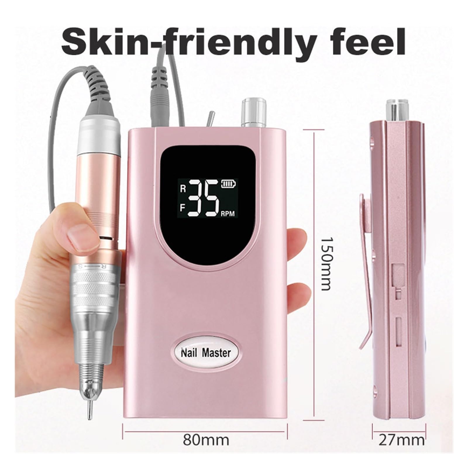 Trapano Elettrico Professionale per smerigliatrice per Unghie per Pedicure Manicure, Trapano per Unghie Ricaricabile a Batteria per rimozione Gel per Fai da Te