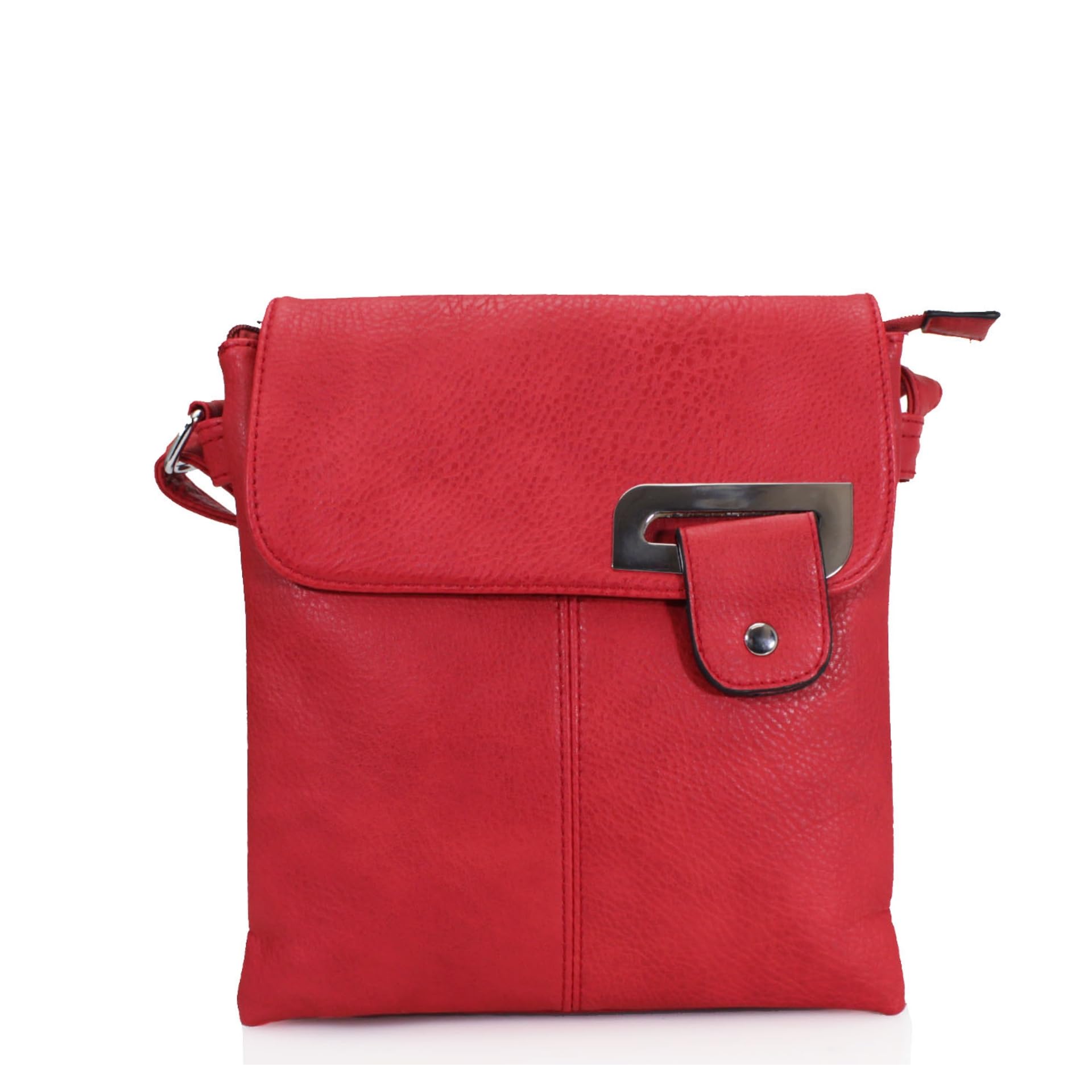 Woodland LeathersWomen's Cross Body Shoulder Messenger Bag, Multiple Slip and Zip Pockets Handbag with Storage Pocket
