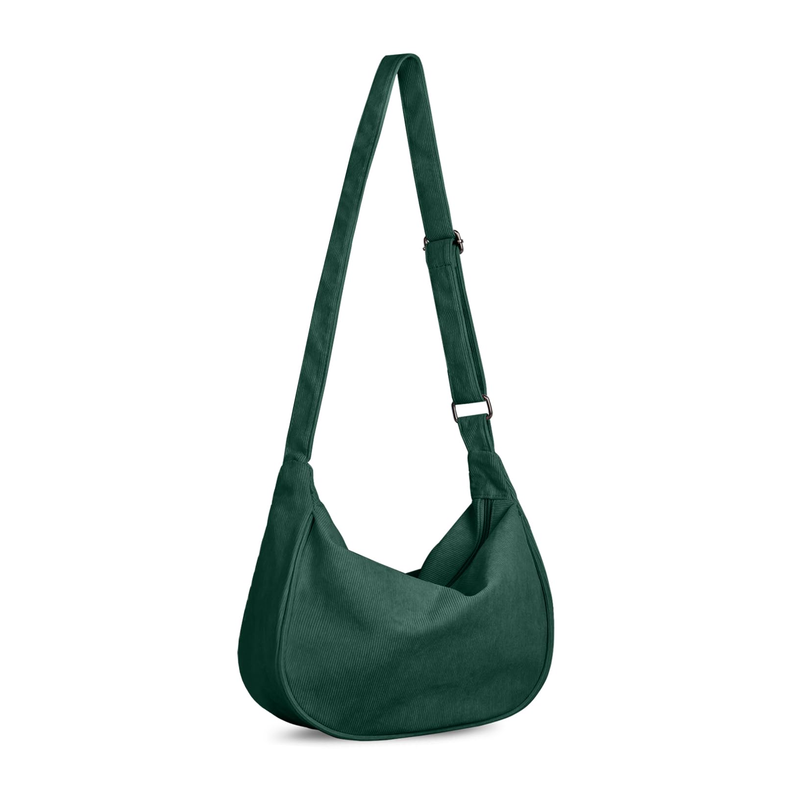 Corduroy Crescent Crossbody Bag for Women, Small Sling Hobos Crossbody Bag Dumpling Bag Crescent Purse with Adjustable Strap