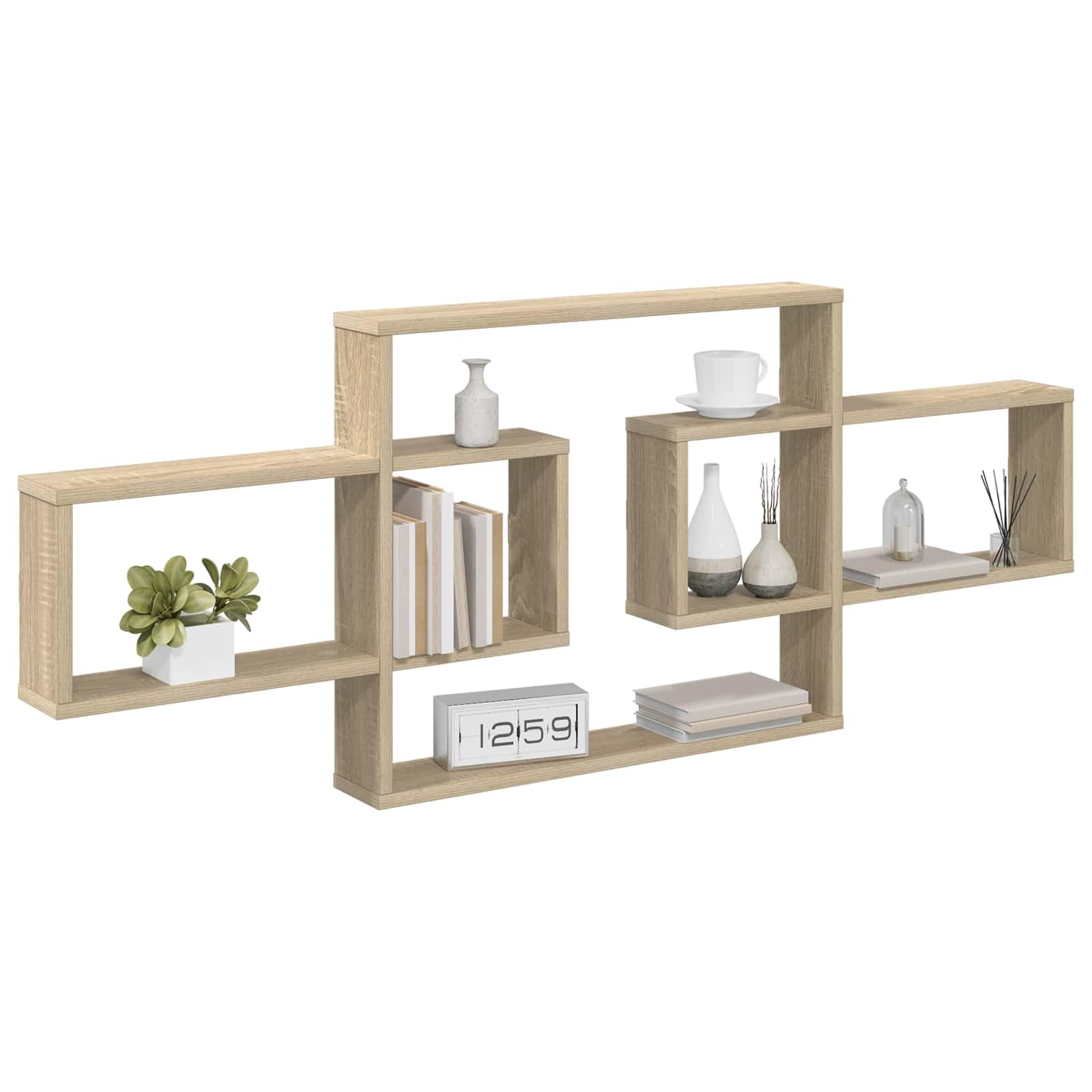 vidaXL Estante de Pared Roble Sonoma 130 x 10 x 50 cm