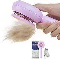 Vista 8 de Cepillo para Gatos Cepillo para Perros con Botón de Liberación para Mudanza de Pelo, Peine Autolimpiante para Gatos Cepillo de Pelo para Gatos