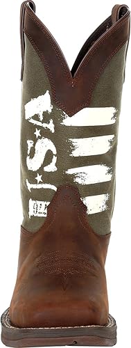 Miniatura 3 de Durango Botas occidentales con estampado verde militar, Marrón y verde militar.