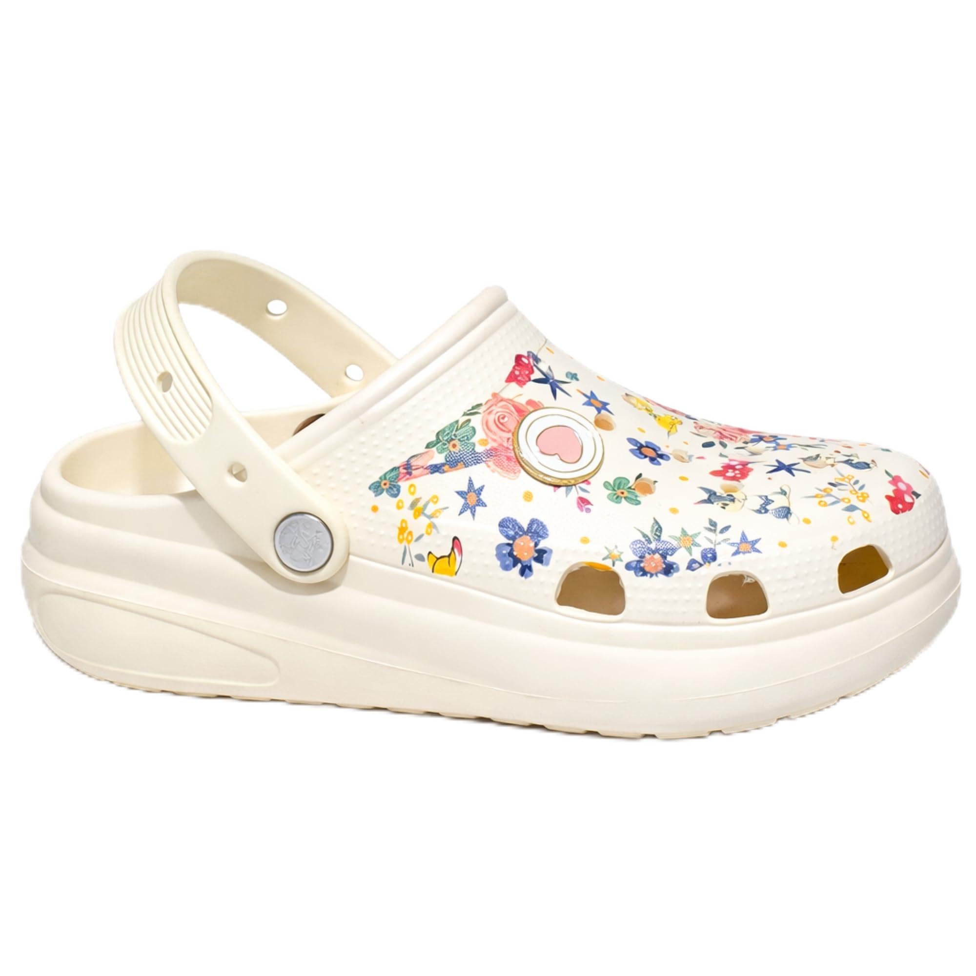 penilo Premium Women’s EVA Clogs | Ultra-Light Slip-On Sandals with Floral Charms | Soft Cushion Anti-Slip Casual & Outdoor Shoes | Women’s Beach Clogs Sandals | Lightweight Slip-On EVA Shoes with Back Strap | Waterproof Anti-Slip Garden & Pool Footwear-picture-12