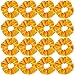 Semato 16 Pack Yellow Velvet Scrunchies for Hair Scrunchy Hair Ties Ropes for Women or Girls Hair Accessories