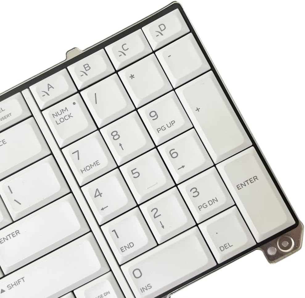 GinTai US Backlit Keyboard Laptop Replacement for Dell 17 R5 Area 51M 07NF7F RGB PK132F11B01 NSK-EYBBC (White)