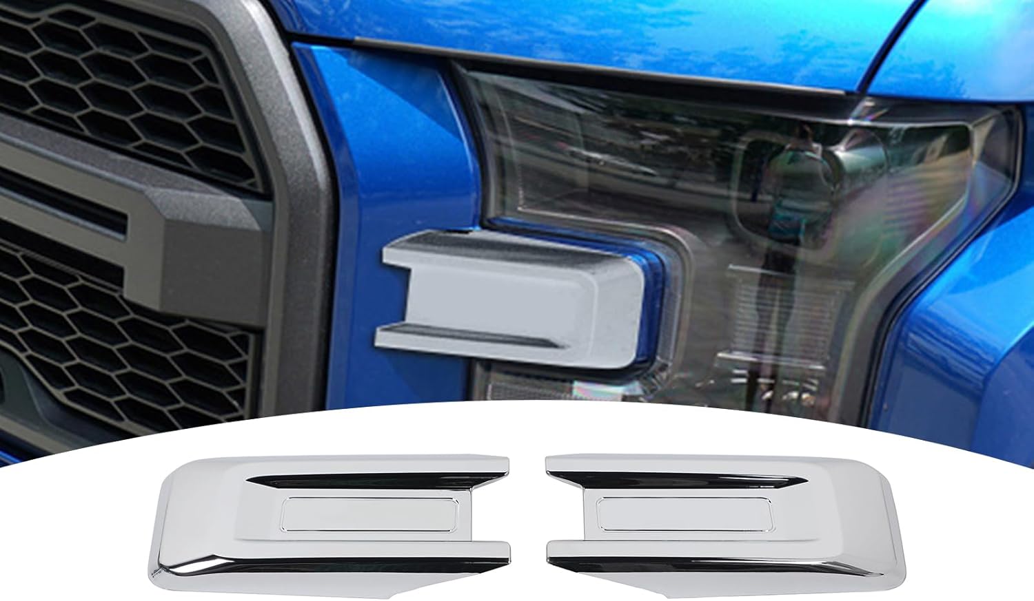 for F150 Raptor Front Bumper Trim Cover Fit for Ford F150 Raptor 2015-2020 Red Exterior Accessories 2pcs
