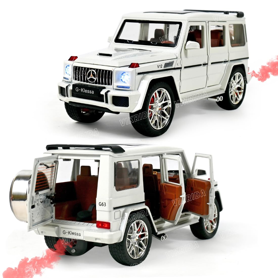 VikriDA Big Size Exquisite car Model 1/24 Benz G63 AMG Model Car, Zinc Alloy Pull Back Toy car with Smoke,Sound and Light for Kids Boy Girl Gift (Black) (B0DF2N2DRQ) Amazon Price History, Amazon Price Tracker
