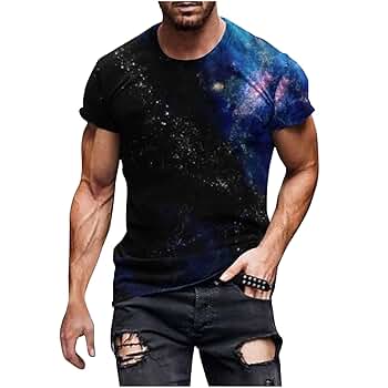 Mens 3D Printed Graphics Novelty Casual Short Sleeve T