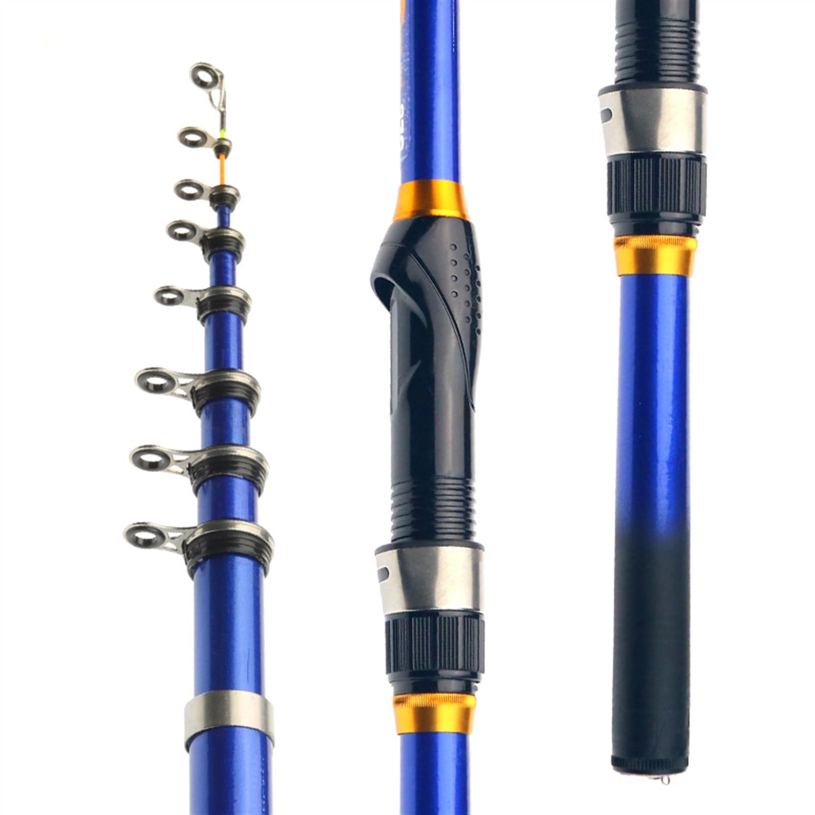 Wędka Teleskopowa wędka wędkarska Fly Carp Feeder z włókna węglowego 2,7 M 2,4 M 2,1 M 1,8 M 1,5 M Mini podróżny uchwyt kołowrotka Zestaw sprzętu wędkarskiego(2.7m)