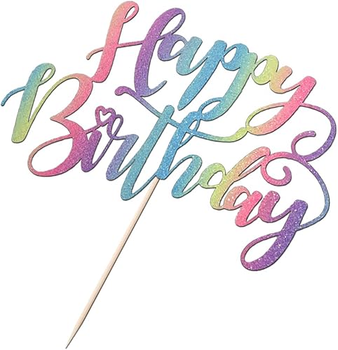 Miniatura 4 de Decoración hecha a mano con purpurina para tarta de cumpleaños, decoración de pastel de fiesta de cumpleaños, suministros de decoración de