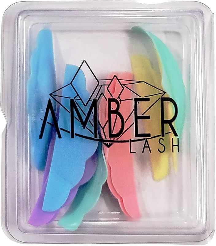 Amber Lash Rolly Curly Rods de silicone para modelagem de cílios, 5 tamanhos