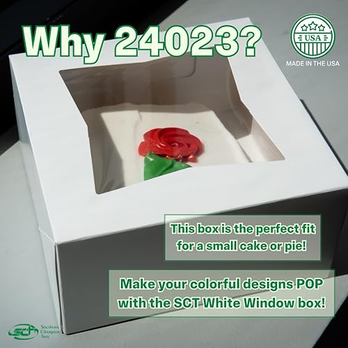 Miniatura 3 de Southern Champion Bandeja 24023 paperboard ventana Panadería Caja, 6" longitud x 6" ancho x 3" Altura (Caso de 200), color blanco