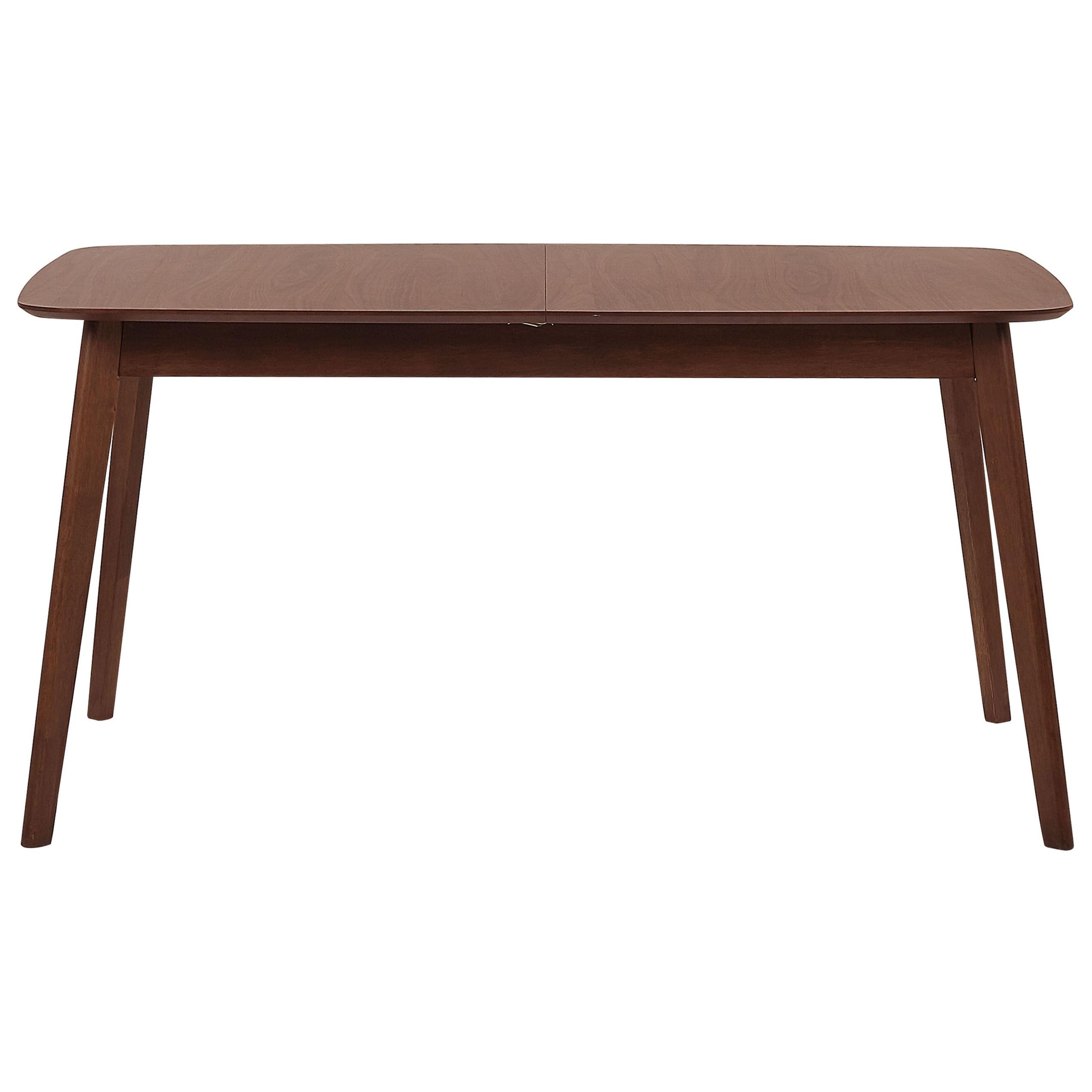 Esstisch dunkle Walnuss 120 x 75 cm ausziehbar 150 x 75 cm Skandi Madox