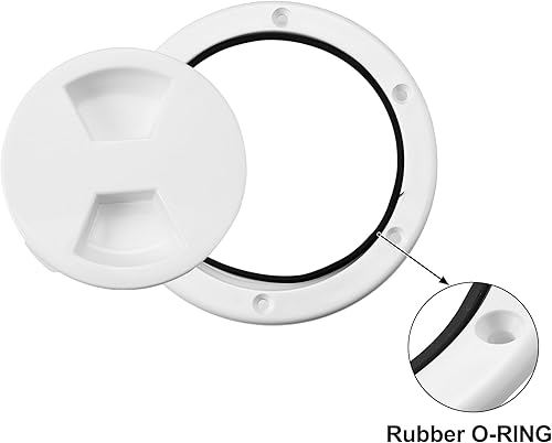 Miniatura 3 de X AUTOHAUX Placa de cubierta de inspección de barco de 4 pulgadas, escotilla de inspección redonda marina con cubierta desmontable, hermética al