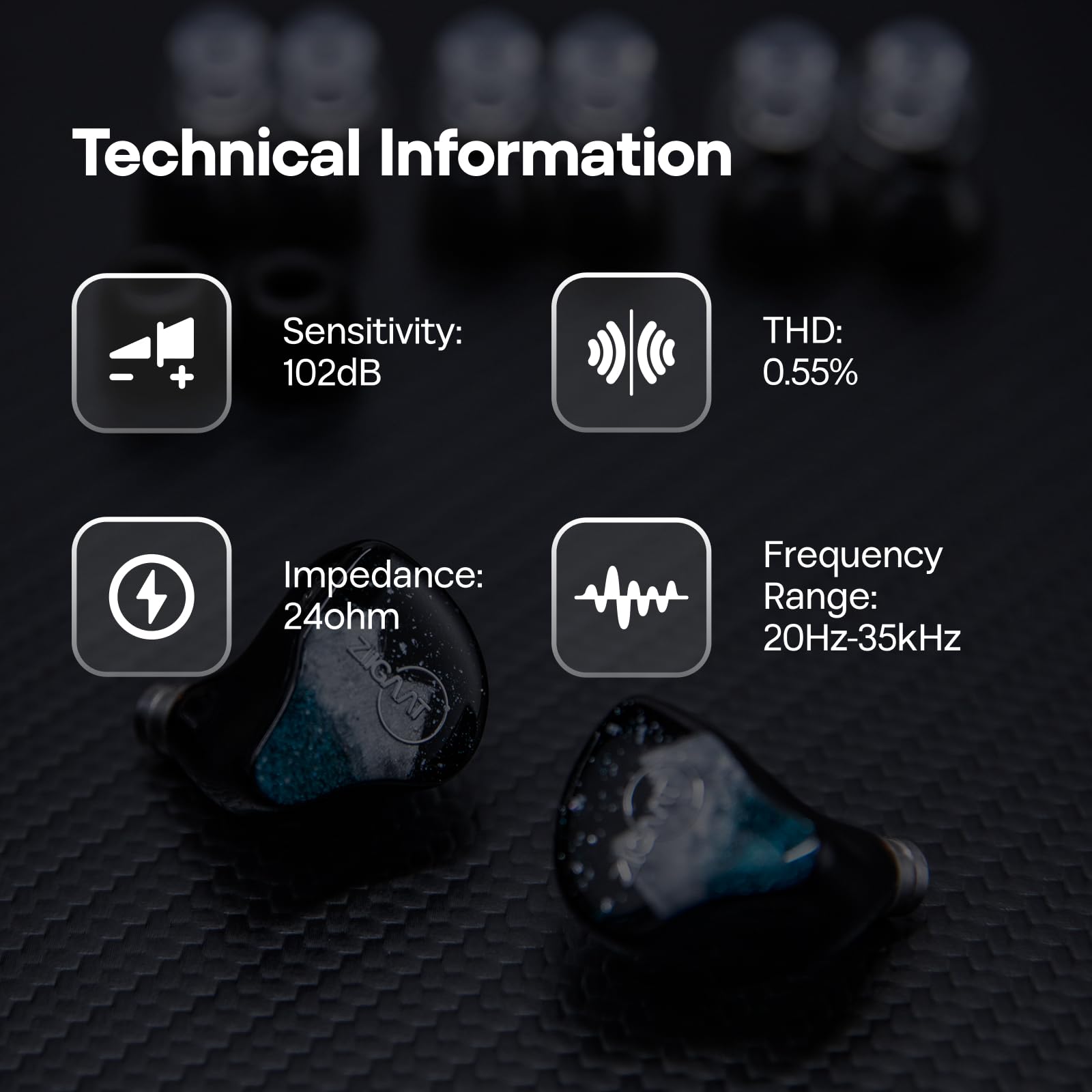 Linsoul ZiiGaat Horizon In Ear Monitor,Auriculares con Cable HiFi 1DD+2BA+2Planar,IEM de Estudio,Sintonización Natural Equilibrada con Extensión de Agudos Suave como Mantequilla para Músicos Audiófilo