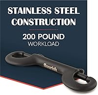 Vista 2 de Flourish Gancho a presión de perno de doble cara resistente, acero inoxidable, gancho multiusos de 4 pulgadas con aberturas de 1/2 pulgada, ideal