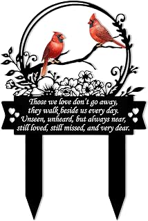 Grave Decorations for Cemetery Cardinal Memorial Plaque