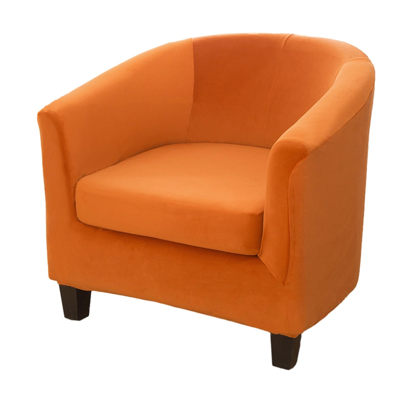 Pokrowce na fotele, dzianinowe pokrowce na krzesła kubełkowe o wysokiej rozciągliwości Miękkie pokrowce na krzesła klubowe Pokrowiec na krzesło wannowe (Color : French orange, Size : 2)