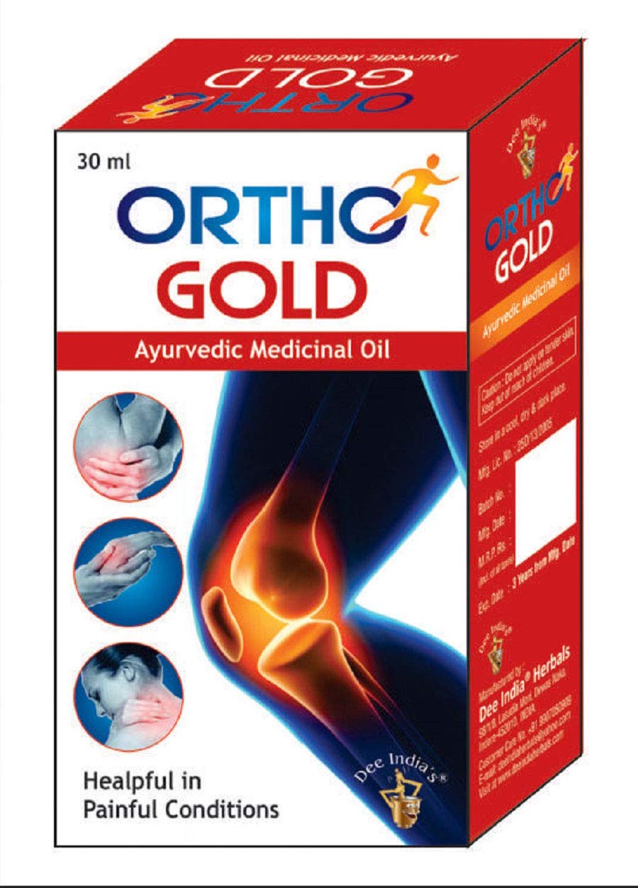 DEE INDIA HERBALS 100% Natural Ayurvedic Ortho Gold Oil | Instant Effective For Joint Knee, Back & Muscular Pain – Improve Mobility and Stiffness (30ML) (Pack of 6) (B09ZB933HD) Amazon Price History, Amazon Price Tracker