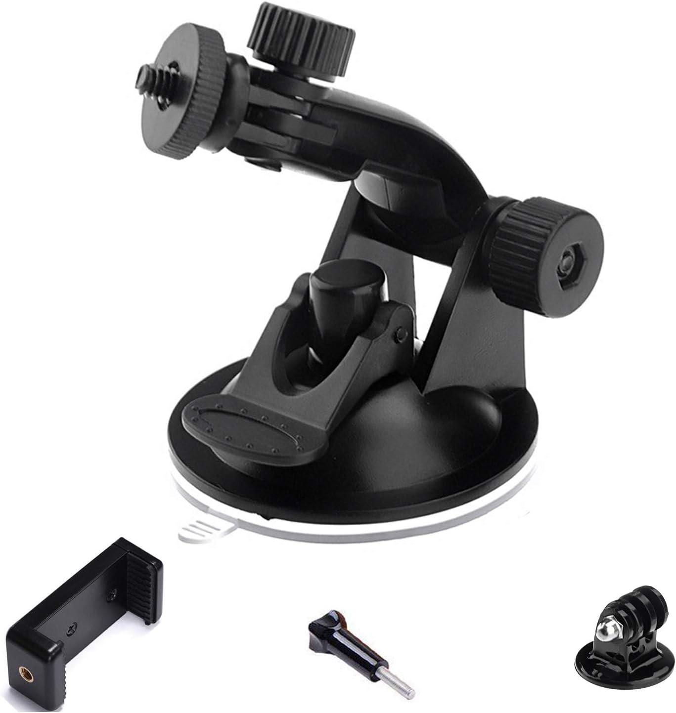 Yoogeer Car Suction Cup Windshield Mount Holder Bracket for Gopro Hero / SJCAM Insta360 DJI Osmo Sony Xiaoyi Action Camera/ iPhone 12 11 X XS 8 7 6 Plus / Samsung Nokia LG Sony Cellphone