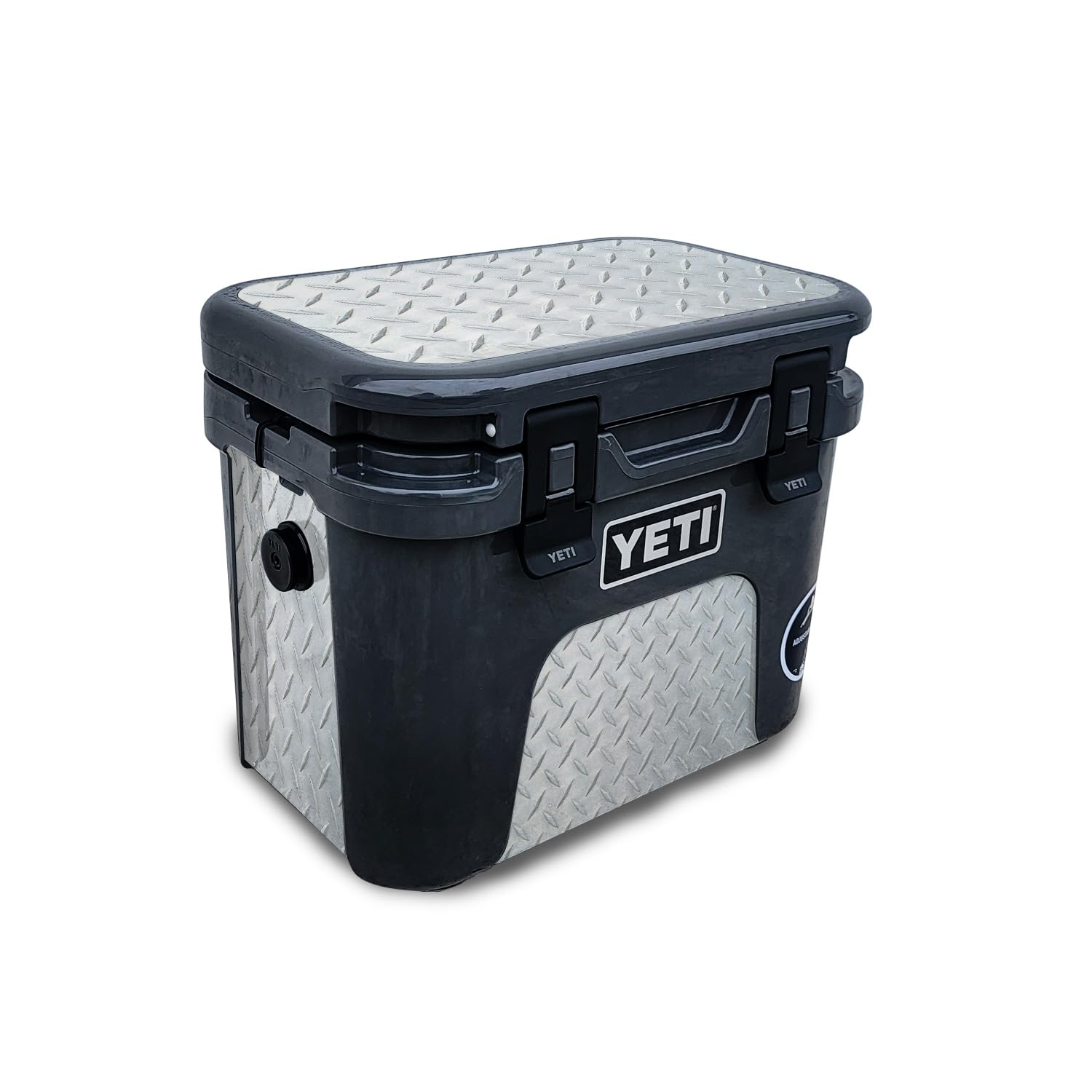Glossy Glitter Skin Compatible with Yeti Roadie 15 Hard Cooler - Diamond Plate - Premium 3M Vinyl Protective Wrap Decal Cover - Easy to Apply | Crafted in The USA by MightySkins