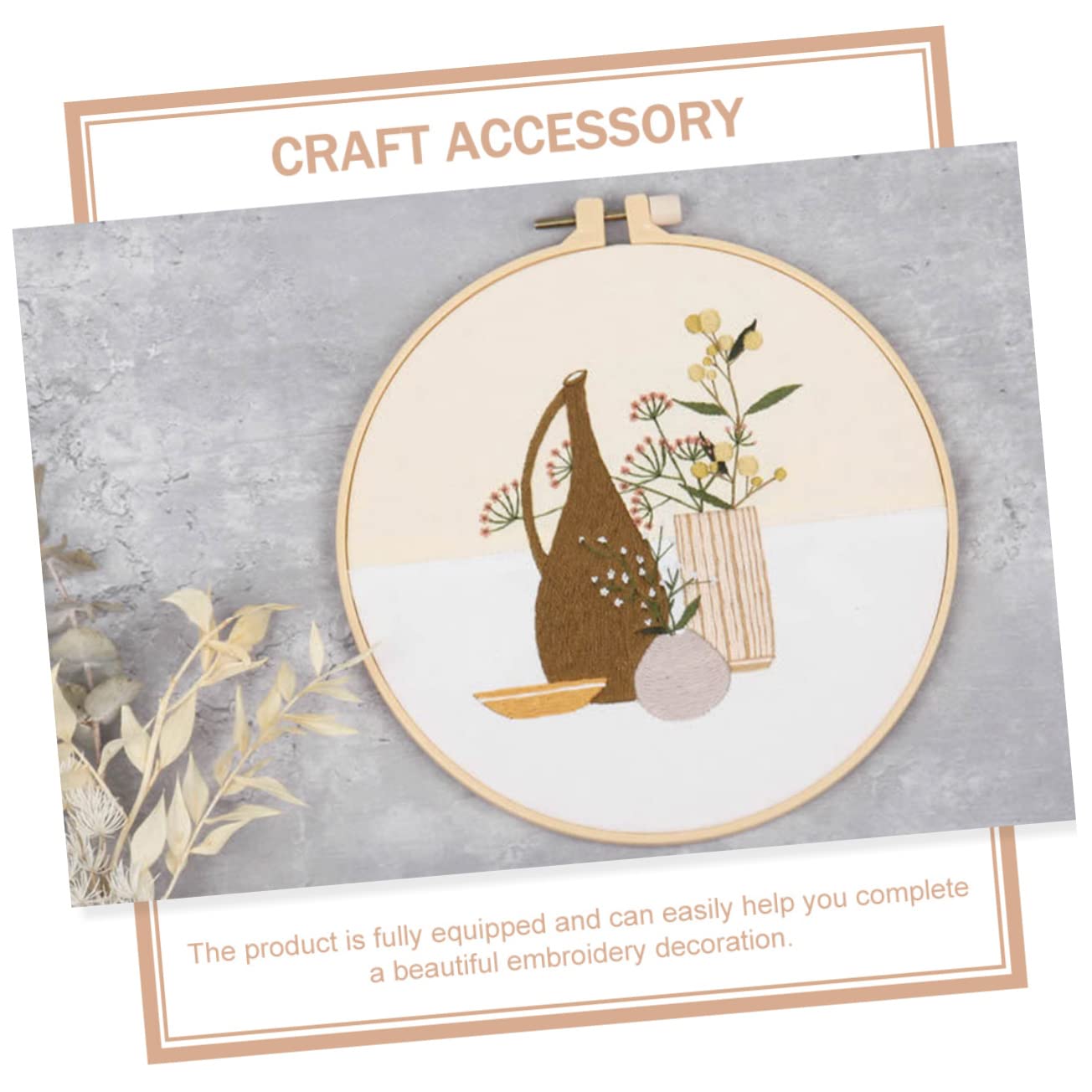SEWOART 4 Juegos de Kits de Punto de Cruz DIY Hilos de Bordar y Patrón Floral para Manualidades en Casa