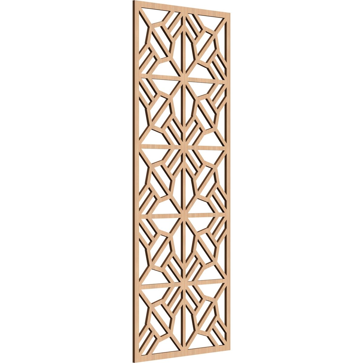17 3/8"W x 44 3/8"H x 1/4"T Auburn Decorative Fretwork Wood Wall Panels, Hickory