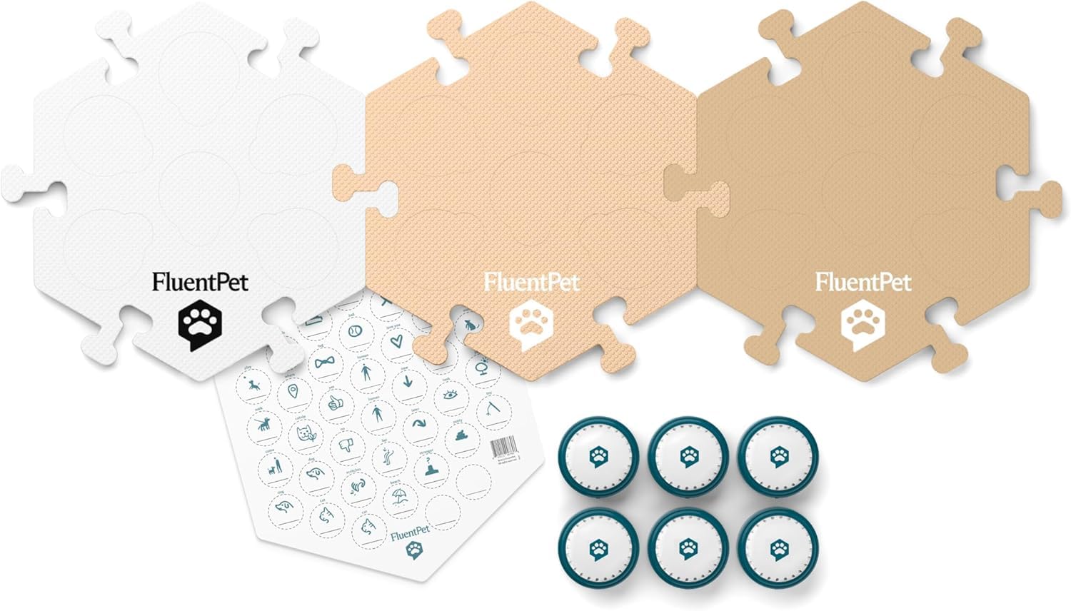FluentPet Basic Vocab Kit- Dog Buttons for Communication w/ 12