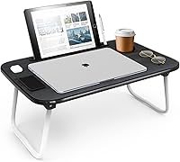 Nestl Laptop Bed Tray Table - Portable Lap Desk with Foldable Legs, Fits 17" Laptops for Sofa, Couch, Bed or Floor - Medium