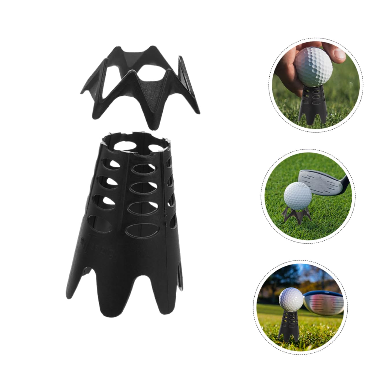 GALPADA Soporte De Golf Tees De Golf Novedad Tees De Golf De Abedul Juego Golf Profesional Golf Práctico Tees De Golf Altos Tees para De Golf Polipropileno Black
